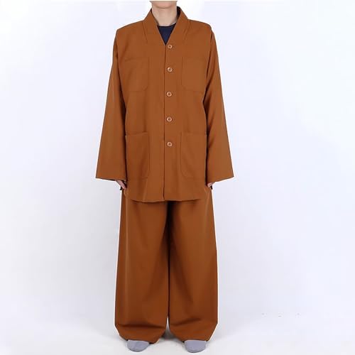 Monk Robe Meditation Cloak,Monk Robes Short Coats Monk Clothes Monk Clothes Suitable for Men and Women in All Seasons4