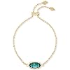 Kendra-Scott-Elaina-Adjustable-Chain-Bracelet-for-Women-Fashion-Jewelry-Gold-Plated Kendra Scott Elaina Link Chain Bracelet for Women, Dainty Fashion Jewelry, 14k Gold-Plated Brass, London Blue Clear Glass