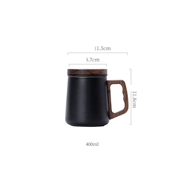 Tasse à thé Tasse à thé en céramique avec couvercle et filtre Récipient de trempage