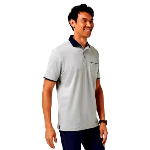 TravisMathew Men's Call It Off Polo, Heather Medium Grey2