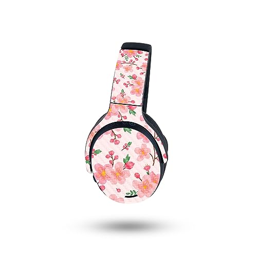 Image of MightySkins Carbon Fiber Skin Compatible with Skullcandy Crusher ANC 2 - Lilies in Bloom | Protective, Durable Textured Carbon Fiber Finish | Easy to Apply