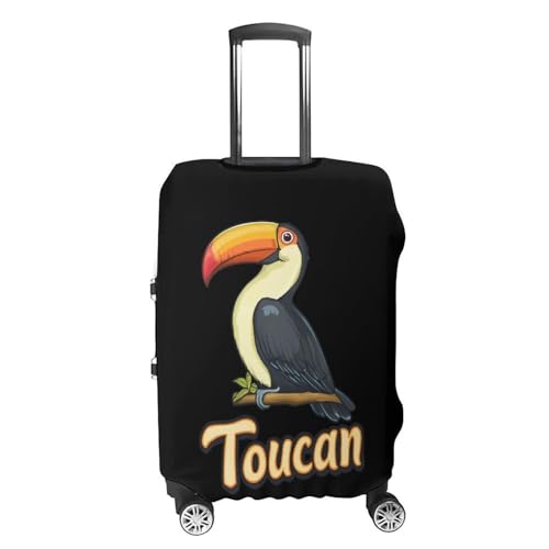 Cute Toucan Travel Luggage Cover for Suitcase 19-32 Inches Elastic Washable Baggage Protector4