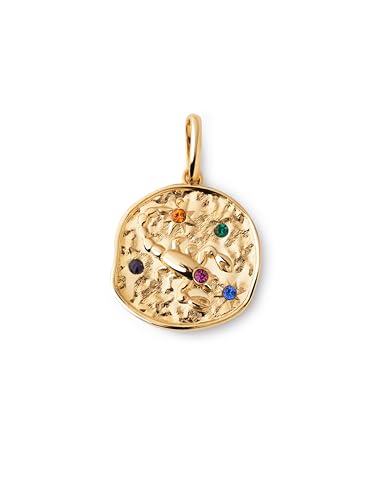 SINGULARU - Charm Organic Colors Zodiaco. Colgante en Latón con Acabado Baño de Oro de 18Kt. Charm Combinable con Collar. Joyas para Mujer. Escorpio