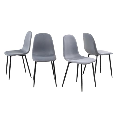 Sillas Comedor Negras Tela Marca Homy Casa