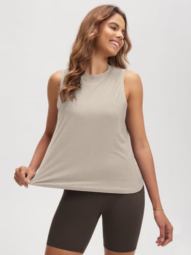 Image of ODODOS Women's Performance Tank Ultra Soft odSTRATUM Tech Sleeveless Tee Shirts High Crew Neck Pullover Top