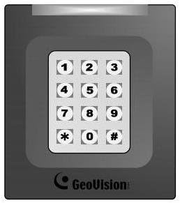 GeoVision - GV-RK1352 Card Reader - 84-RK13520-0200 - GV-RK1352 Card Reader with Keypad (13.56MHz) IP66, UL Certification