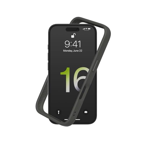 Coque Bumper iPhone 16 RhinoShield CrashGuard Graphite fine