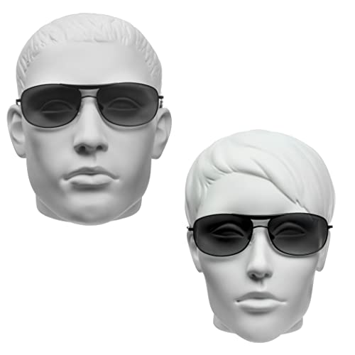 proSPORT Aviator Bifocal Sunglasses +1.50 Black Gunmetal Frame Smoke Lens Bifocal for Men and Women3