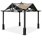 SCOCANOPY Replacement Top Fit for Lowe's Allen Roth 10X10 Ft Gazebo Model #GF-12S039B / GF-9A037X,(Khaki)