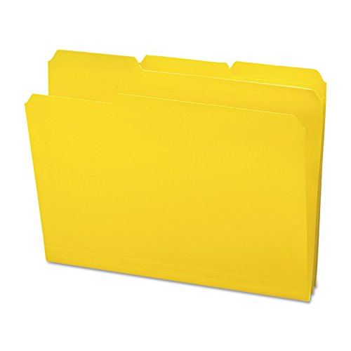 Protège-lettres polymère Smead 1/3 jaune chemise de classement Letter