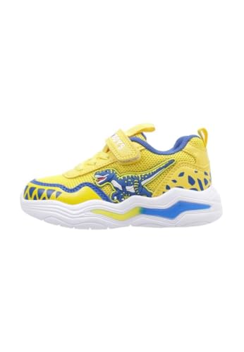 Chaussure Velociraptor Jaune Bull Boys à lumières pour les journées d'école dynamiques