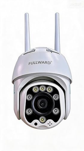 FULLWARD 2K Security Camera Outdoor with Human Detection, 360° PTZ Dome, 2.4GHz WiFi6, 2-Way Audio, IP66 Waterproof, Night Vision, Wireless CCTV for 24/7 Home Monitoring