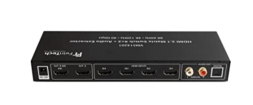 Matrix Switch HDMI 2.1 4x2 para Conectar Consolas y TV sin Perder Calidad 4K 2