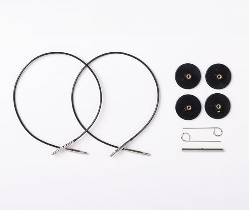 Image of Knit Picks Claudette Short Interchangeable Knitting Needles Set with Case | 7 sizes of 2.75 inch long knitting needles, sizes 4-10, includes cables, stitch markers, and endcaps.
