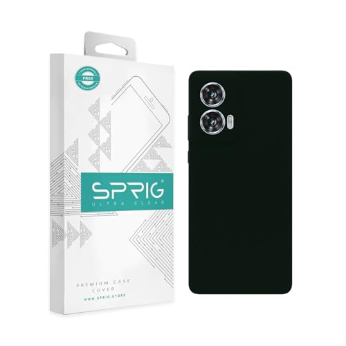 Image of SPRIG Compatible with Moto G96 Premium SilkTone Back Cover Drop Tested Shock Proof Mobile Case for Men, Women, Boys and Girls with Camera Protection (Dark Green)