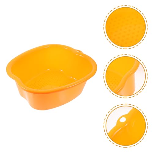 Balde de spa para pies con masaje y diseño convexo naranja miniatura 6