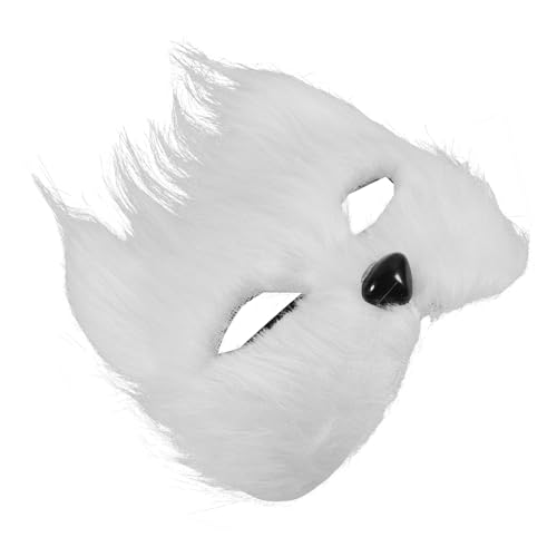 WHAMVOX Plush Fox Mask Animal Face Mask Cosplay for Halloween Masquerade Party