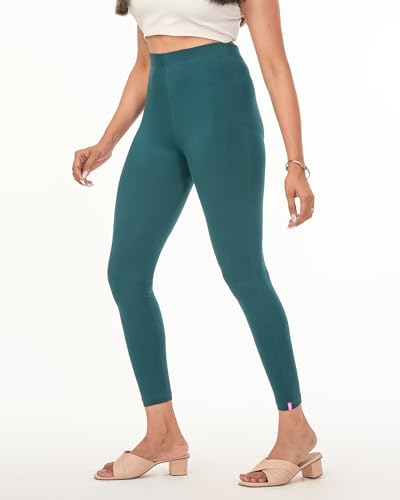 Image of Loveit Womens Solid Viscose Slim Fit Ankle Length Leggings