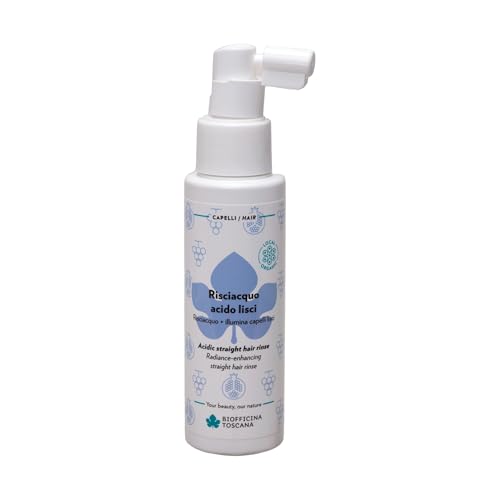 Biofficina Toscana Acid Rinse voor steil haar, 100 ml – Haarontwarrer met verhelderende en temmende werking – Met biologische druiven, granaatappel en plantaardige keratine
