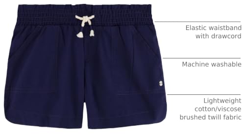 Image of Roxy Girls' Soleil Elastic Waist Shorts, Drawstring Closure, Soft & Comfortable Fit