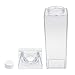 yarlung 6 Pack Milk Carton Water Bottle, 17 Oz Clear Plastic Milk Box Portable Square Juice Bottle for Outdoor Sports Travel Camping
