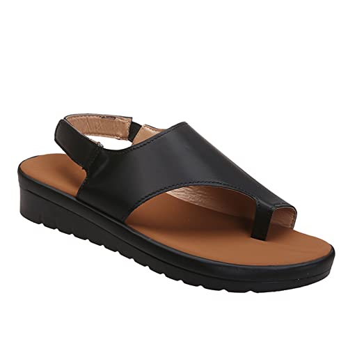 Sandales orthopédiques oignon pour femmes TOAU CONNACLE noires EU40