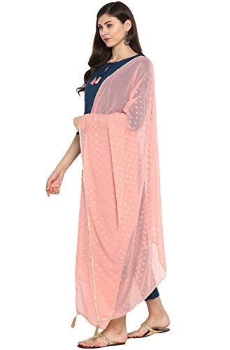 Image of Janasya Women's Turquoise Blue Rayon Kurta With Pant And Dupatta