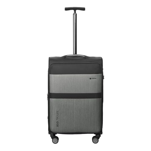 Image of CARLTON Yorkshire Sl | Check-in Trolley Bag, 69.5 Cm Medium Softsided Luggage | 8 Wheels, TSA Lock | Polyester | Premium Suitcase for Travel | 5 Year International Warranty | Black