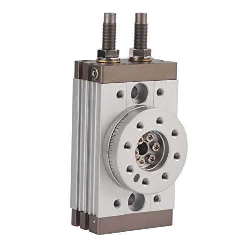 Pongnas Actuador Rotativo, Agua de Presión hacia Abajo Cilindro Rotativo Actuador Neumático MSQB-20R con Tampón 180 Grados Cilindro de Aire Neumático