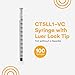 Care Touch CTSLL1-VC Syringe with Luer Lock Tip, 1ml, 100 Syringes without a Needle