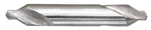 Drillco 3500 Series High-Speed Steel Center Countersink, Uncoated (Bright) Finish, 3/16" Body Diameter, 60 Degrees Angle, 2" Size #1