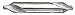 Drillco 3500 Series High-Speed Steel Center Countersink, Uncoated (Bright) Finish, 1/8" Body Diameter, 60 Degrees Angle, 1" Size