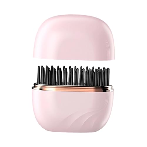 Cepillo alisador de cabello portátil y rápido rosa miniatura 7