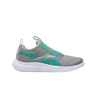 Reebok Mädchen Rush Runner Slip-on Sneaker, Grey3 Unleashedgreen White, 30 EU