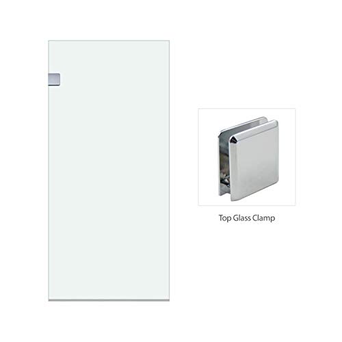 Fab Glass and Mirror MSD1-36-76CH Milan Stationary Panel Shower Screen Clear, Chrome Finish