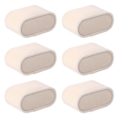 FSSTUD Lot de 6 oreillers en velours pour montres, coussins de support de bracelet, oreillers, boîte à bijoux, oreillers pour maison, magasin, beige