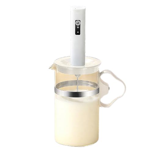 SHUGUANG Espumador de Leche Eléctrico, USB Recargable Batidor de Leche con Varillas de Acero Inoxidable, Espumador Leche Portátil Regulable en 3 Velocidades, para Huevos, Café, Lattes, Capuchino