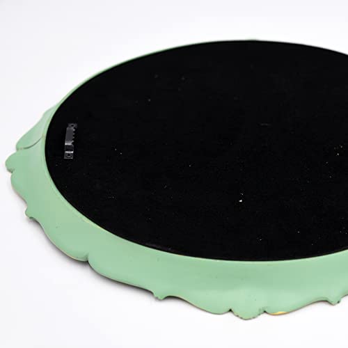 Funerom 12.8 X 14.3 Inch Vintage Decorative Wall Mirror, Hanging Mirrors For Bedroom Living-Room Dresser Decor, Oval Green #TOP5