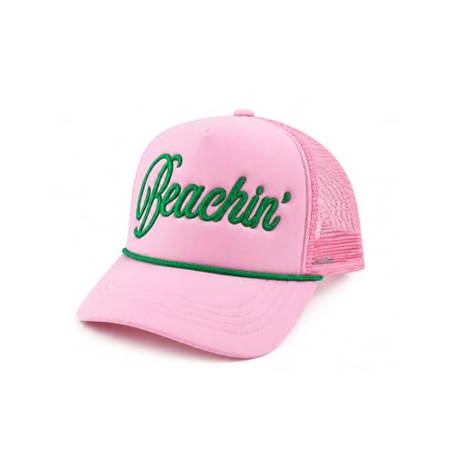 Image of Embroidered Lettering Print Truck Hat Baseball Cap Trucker Mesh Snapback Hat