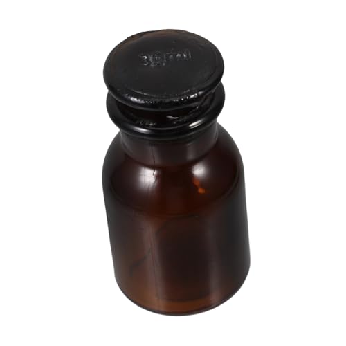 Unomor Glass Reagent Bottle Wide Mouth Laboratory Sample Container Refillable Chemical Reagent Bottle for Lab Use Glass Storage Bottle