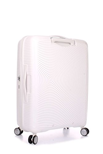 American Tourister Soundbox Spinner Equipaje de Mano M (67 cm 81 L), Blanco (Pure White)