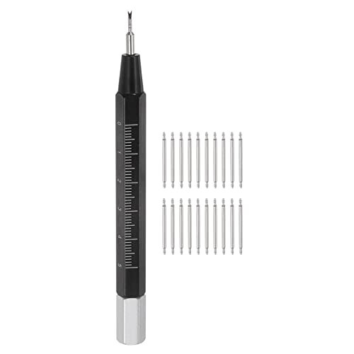 HARFINGTON 20pcs Watch Band Pin 22mm x 1.5mm with Stainless Steel Watch Spring Bar Tool 4.5-inch Watchband Replacement Tool for Watch Band Repair Pin Removal