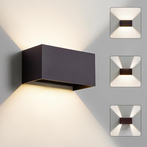 CELAVY LED Wandleuchte Wandlampe innen aussen, Außenlampe Anthrazit Außenleuchte Wand, 4000K Up Down Aussenlampe Aussenleuchte IP65 Außenwandleuchte Ausenbeleutung Hauswand Terrasse Balkon Außen CELAVY LED Wandleuchte Wandlampe innen aussen, Außenlampe Anthrazit Außenleuchte Wand, 4000K Up Down Aussenlampe Aussenleuchte IP65 Außenwandleuchte Ausenbeleutung Hauswand Terrasse Balkon Außen