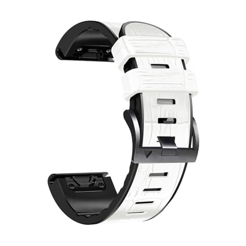 [PLYYQZM] 22mm 26mm�N�C�b�N�����[�X���U�[+�V���J�Q���o���h�C�ɍ���Gar min Fenix 8 7X 7 6X 6 Pro 5X 5 Plus Tactix8 7pro�ɑ΂��āA�u���X���b�g����������ɓK�p(White,22mm Fo