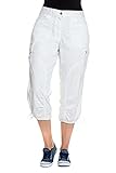 Schicke 7/8 Hose für große Größen. Sehr bequem durch teilelastischen Bund mit Gürtelschlaufen. Praktische Taschen zum Verstauen.