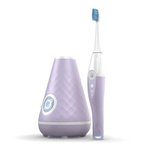 TAO Clean UV Sanitizing Sonic Toothbrush and Cleaning Station Electric Toothbrush Dual Speed Setting Lilac Bliss