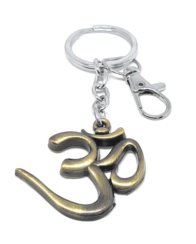 Image of Aura Spiritual Aum Om Metal Keyring Keychain For Gifting Men Women Girls Boys Husband Friend Bike Car House Office Home Keys
