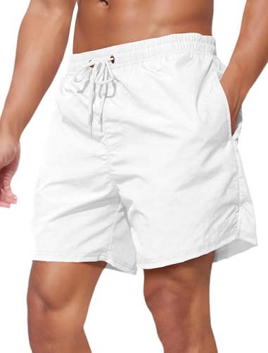 Men's Swim Trunks 5 inch Inseam Quick Dry Board Shorts Bathing Suit Swimwear Swim Shorts with Mesh Lining