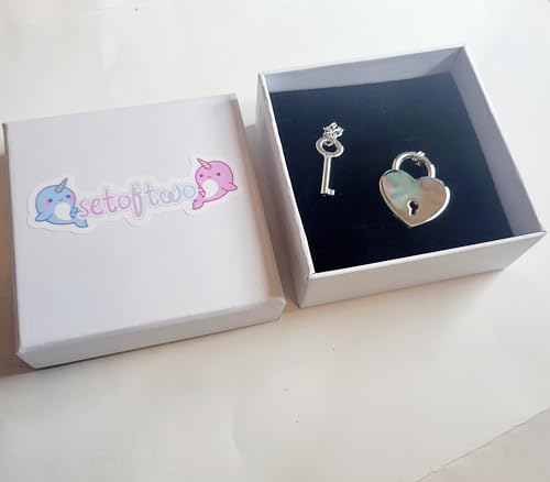 Matching Heart Lock and Heart Key Necklace Set for Couples Padlock Jewelry BFF Gift Boyfriend Girl4