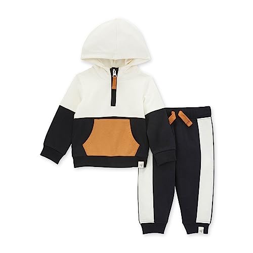 Image of Burt's Bees Baby Baby Boys' Color Blocked Hoodie and Pant Set